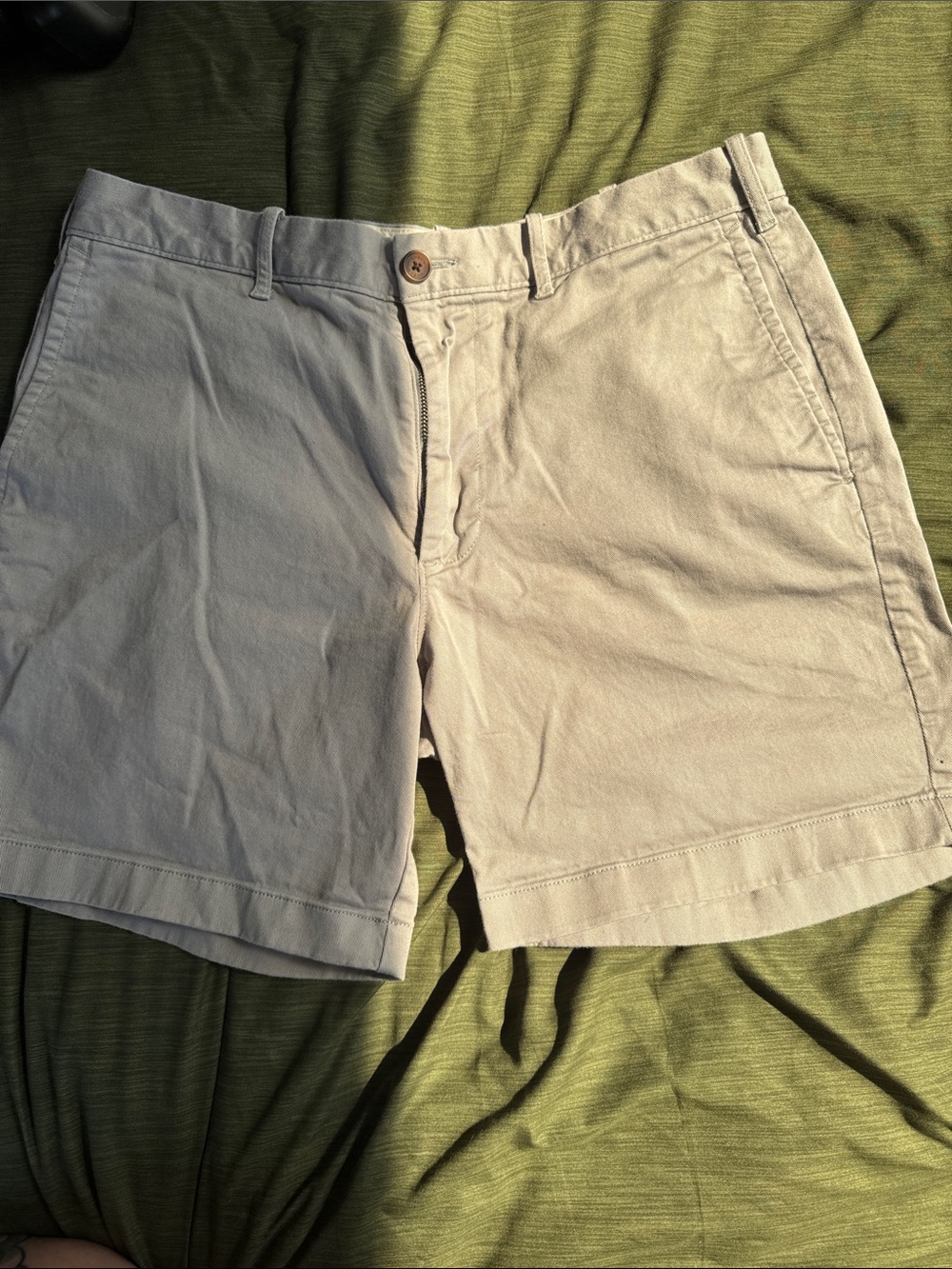 J. Crew Beige Flat-Front Cotton Shorts